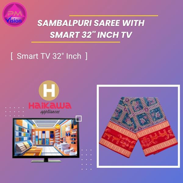 Picture of SAMBALPURI SAREE WITH 32" INCH SMART TV