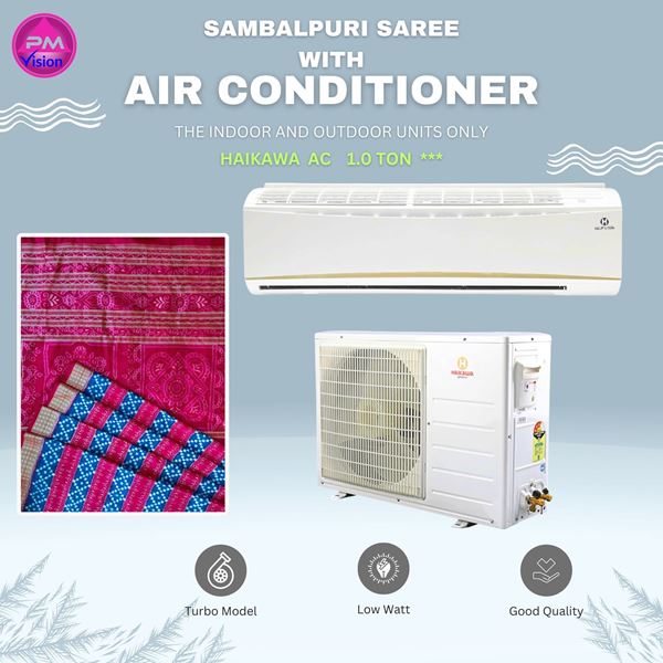 Picture of SAMBALPURI SAREE WITH AC-INVERTER 1.0 TON (R-32) - 3* STAR*** GIFT